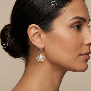 925 Silver Eye Earrings · Protection Symbol · Sparkling CZ · Feminine Jewelry.